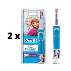 Elektrinis dantų šepetėlis ORAL-B Vitality Kids Frozen x 2 vnt. pakuotė kaina ir informacija | Elektriniai dantų šepetėliai | pigu.lt