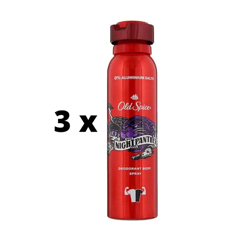 Dezodorantas Old Spice Night Panther, 150 ml, 3 vnt. kaina ir informacija | Dezodorantai | pigu.lt