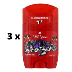 Дезодорант-стик OLD SPICE Night Panther, 50 мл x 3 шт., упаковка цена и информация | Дезодоранты | pigu.lt