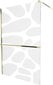 Walk-in dušo sienelė Mexen Kioto+ su lentynėle, gold/stiklas su raštu, 70,80,90,100,110,120,130,140x200 cm цена и информация | Dušo durys ir sienelės | pigu.lt