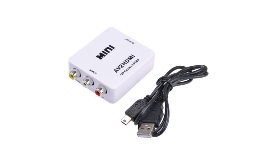 Vaizdo keitimo adapteris RCA į HDMI kaina ir informacija | Adapteriai, USB šakotuvai | pigu.lt