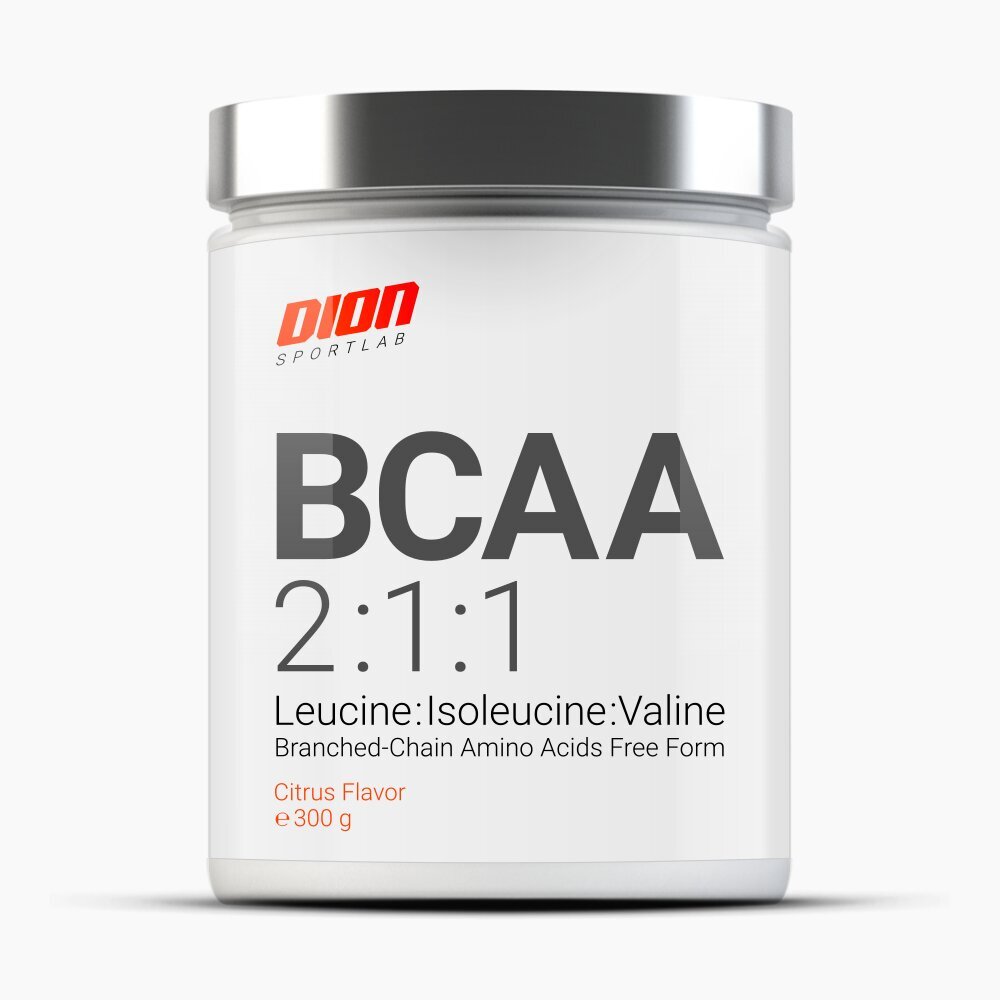 DION SPORTLAB aminorūgštys BCAA 2:1:1 - Citrusų sk. 300g цена и информация | Aminorūgštys | pigu.lt