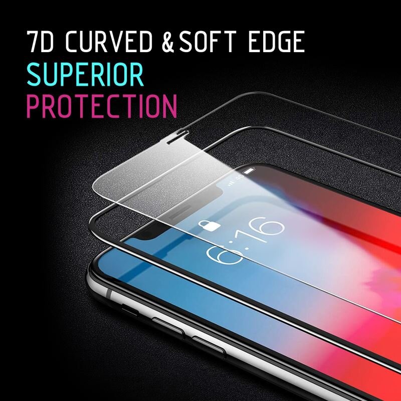 Crong 7D Nano Flexible iPhone SE 2020 / 8 / 7 / 6s / 6 kaina ir informacija | Apsauginės plėvelės telefonams | pigu.lt