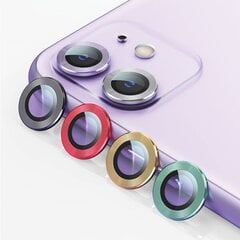 USAMS Camera Lens Glass iPhone 11 Pro metal ring szary|grey BH571JTT01 (US-BH571) цена и информация | Защитные пленки для телефонов | pigu.lt