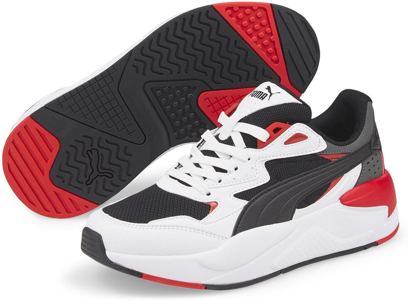 Sportiniai bateliai vaikams Puma X Ray Speed Black Red White 384898 01, balti kaina ir informacija | Sportiniai batai vaikams | pigu.lt