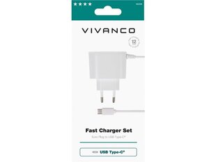 Vivanco зарядное устройство USB-C 2,4A 12W 1m (62258) цена и информация | Зарядные устройства для телефонов | pigu.lt