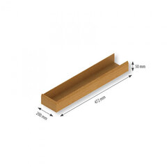 Medinis stalo įrankių dėklas, 472 x 200 x 50 mm. kaina ir informacija | Stalo įrankiai | pigu.lt