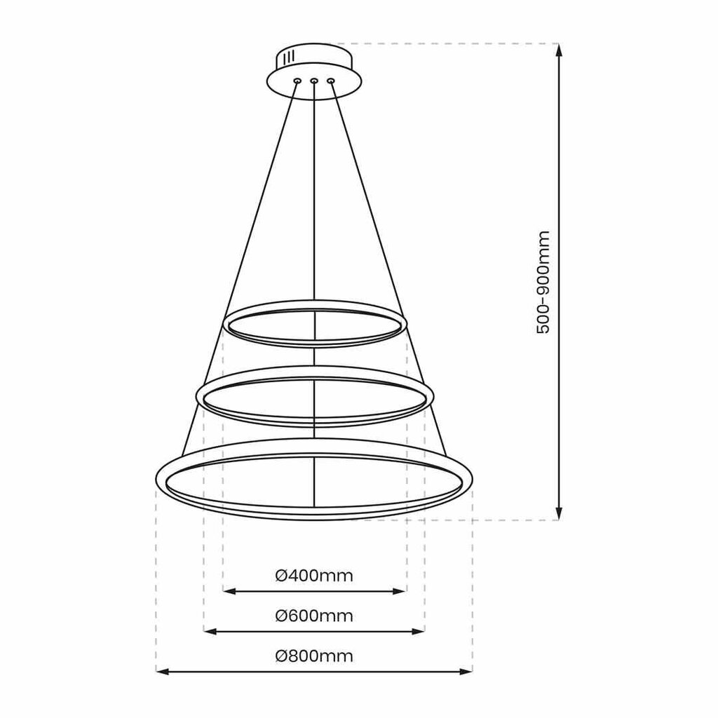 Pakabinamas šviestuvas Milagro ROTONDA CHROME 93W LED kaina ir informacija | Pakabinami šviestuvai | pigu.lt