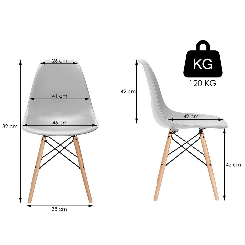 Kėdė Springos MILANO, juoda kaina ir informacija | Virtuvės ir valgomojo kėdės | pigu.lt
