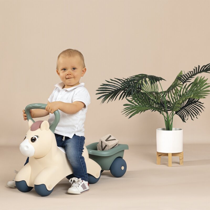 Paspiriamas ponis su priekaba Smoby kaina ir informacija | Žaislai kūdikiams | pigu.lt