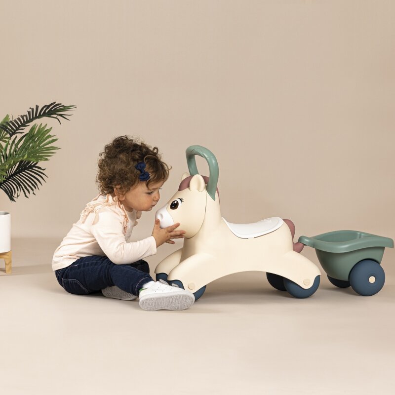 Paspiriamas ponis su priekaba Smoby kaina ir informacija | Žaislai kūdikiams | pigu.lt