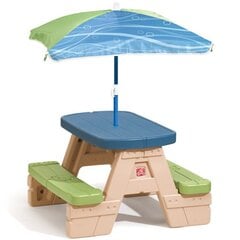 Стол для пикника с зонтиком Step2 цена и информация | Детская садовая мебель | pigu.lt