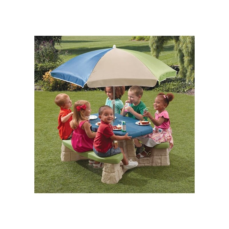 Pikniko stalas su skėčiu Step2 kaina ir informacija | Vaikiški lauko baldai | pigu.lt