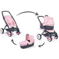 Vežimėlis lėlėms, 3in1, rožinis kaina ir informacija | Žaislai mergaitėms | pigu.lt