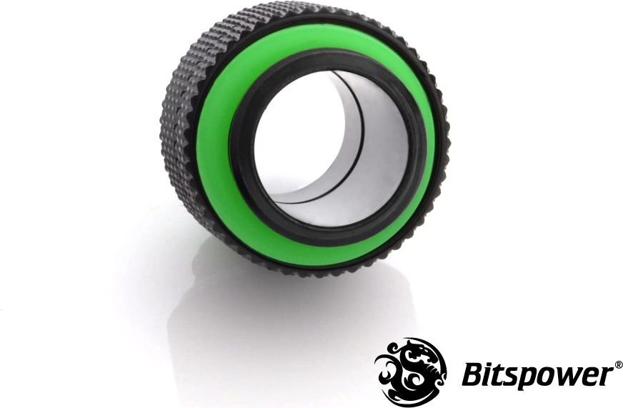 BitsPower connector 2x 1/4 "adapter - rotatable, Black matt (BP-MBRG) kaina ir informacija | Aušinimas vandeniu - aksesuarai | pigu.lt