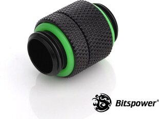 BitsPower connector 2x 1/4 "adapter - rotatable, Black matt (BP-MBRG) kaina ir informacija | Aušinimas vandeniu - aksesuarai | pigu.lt