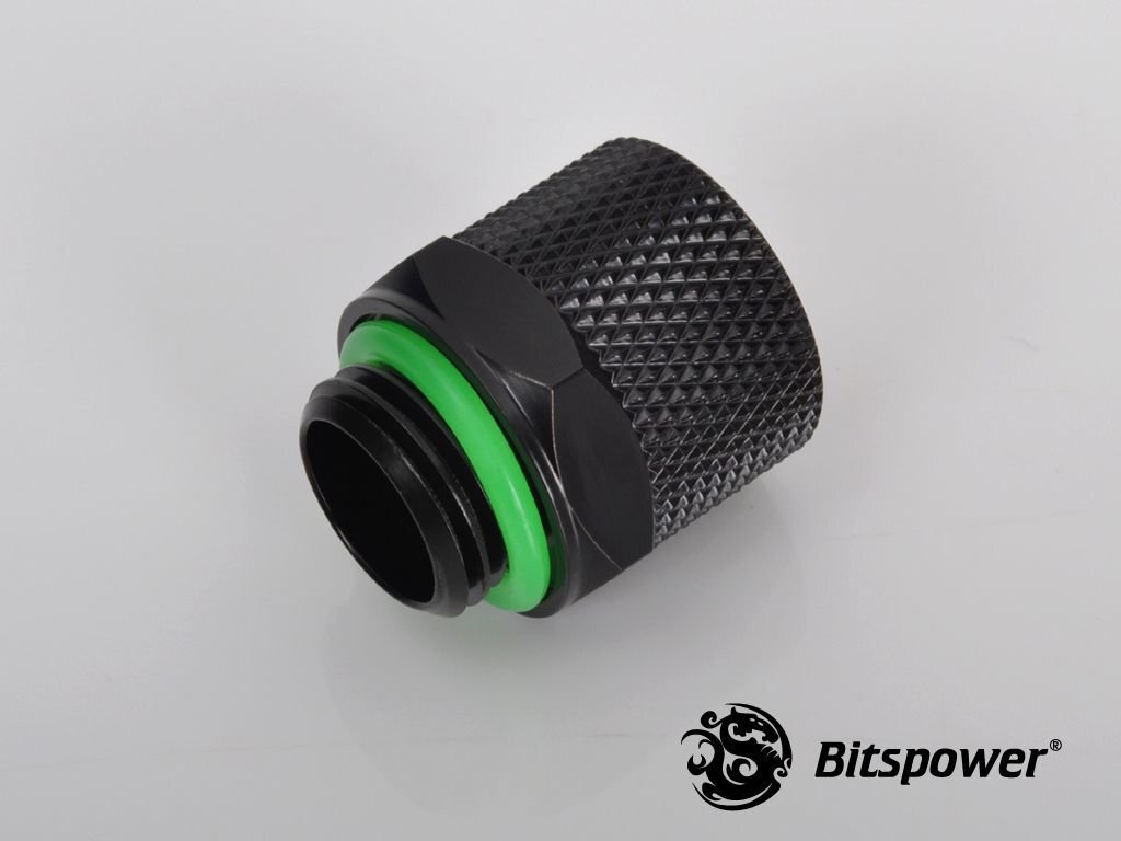 BitsPower straight connector 1/4 "for 11/8 mm hose - Black mat (BP-MBWP-C11J) kaina ir informacija | Aušinimas vandeniu - aksesuarai | pigu.lt