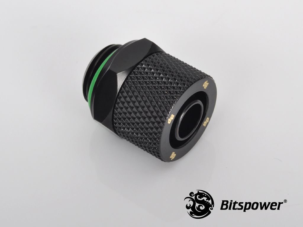 BitsPower straight connector 1/4 "for 11/8 mm hose - Black mat (BP-MBWP-C11J) kaina ir informacija | Aušinimas vandeniu - aksesuarai | pigu.lt