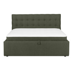 Bed LEENA 160x200cm, with mattress, green цена и информация | Кровати | pigu.lt