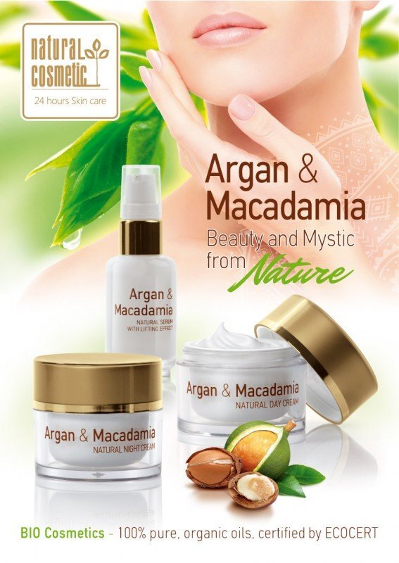 Liftinguojantis veido serumas Natural Cosmetic Argan & Macadamia, 30 ml цена и информация | Veido aliejai, serumai | pigu.lt