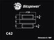 BitsPower Adapter 2x 1/4 "- White (BP-DWWP-C42) kaina ir informacija | Aušinimas vandeniu - aksesuarai | pigu.lt
