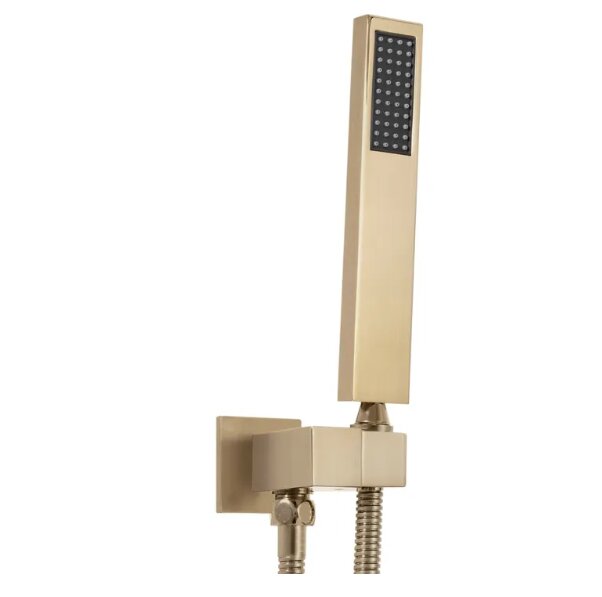 Paslėpto dušo rinkinys FENIX DAVIS GOLD BRUSH su termostatu + DĖŽUTĖ kaina ir informacija | Dušo komplektai ir panelės | pigu.lt