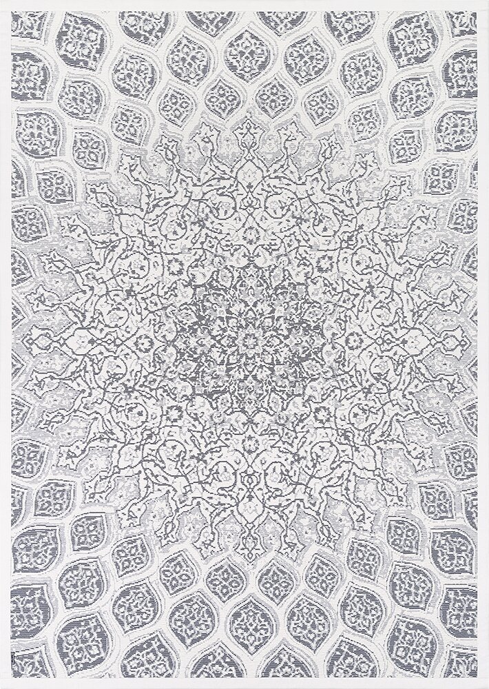 Narma dvipusis šenilinis kilimėlis Illuka, white, 100 x 160 cm цена и информация | Kilimai | pigu.lt