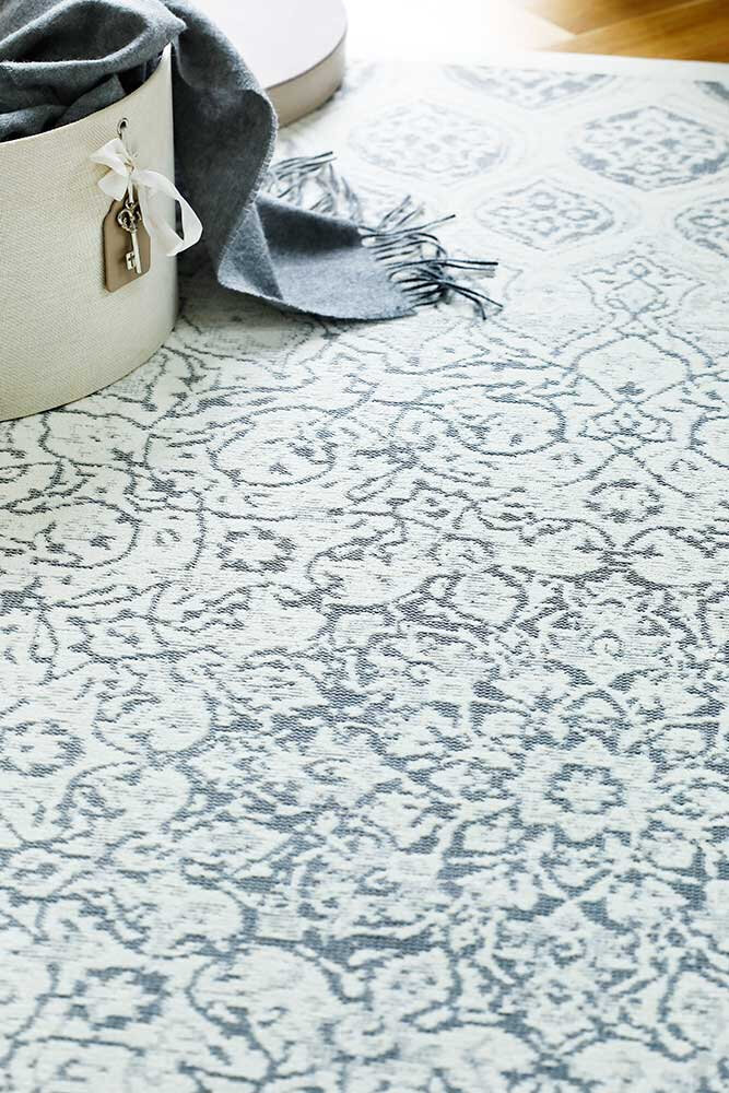 Narma dvipusis šenilinis kilimėlis Illuka, white, 100 x 160 cm цена и информация | Kilimai | pigu.lt