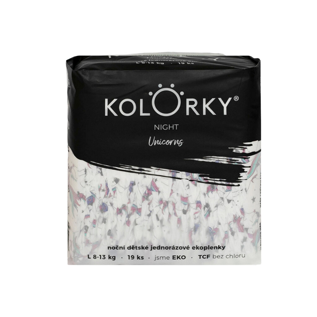 KOLORKY sauskelnės “NIGHT”, L (8-13 Kg), 19 vnt. kaina ir informacija | Sauskelnės | pigu.lt