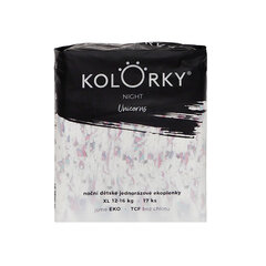 Подгузники KOLORKY "NIGHT", XL (12-16 кг), 17 шт. цена и информация | Подгузники | pigu.lt