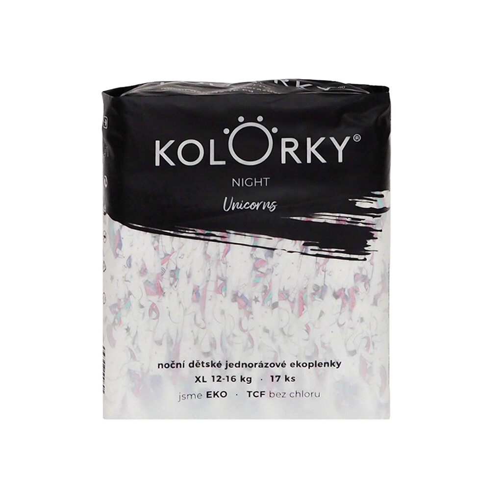 KOLORKY sauskelnės “NIGHT”, XL (12-16 Kg), 17 vnt. kaina ir informacija | Sauskelnės | pigu.lt