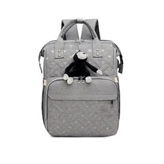 Рюкзак-сумочка для мамы, серый с USB кабелем цена и информация | Аксессуары для колясок | pigu.lt