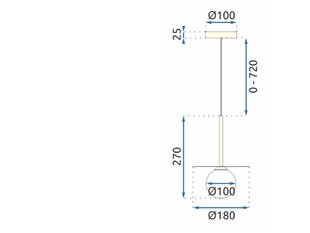 Auksinis pakabinamas šviestuvas Auksinis atspalvis 10cm APP939-1CP цена и информация | Подвесной светильник | pigu.lt