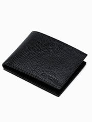 Vyriška odinė piniginė Ombre A609 juoda kaina ir informacija | Vyriškos piniginės, kortelių dėklai | pigu.lt