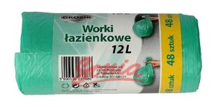 Vonios šiukšlių maišai Grosik HD 12l, 48 vnt. kaina ir informacija | Šiukšlių maišai | pigu.lt