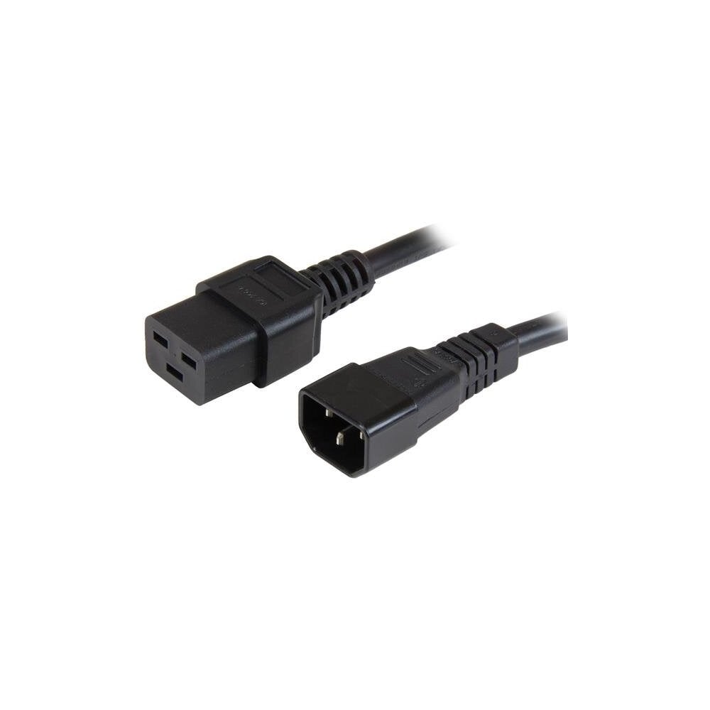 Matinimo kabelis Manhattan IEC320 C14/C19 10A 2M, juodas kaina ir informacija | Kabeliai ir laidai | pigu.lt