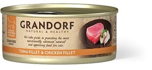 Grandorf kačių konservai su tuno ir vištienos file kaina ir informacija | Konservai katėms | pigu.lt