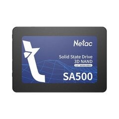 SSD|NETAC|SA500|240 GB|SATA 3.0|3D NAND|Įrašymo sparta 450 MBites/sec|skaitymo sparta 520 MBites/sec|2,5"|TBW 120 TB|MTBF 1500000 valandų|NT01SA500-24 kaina ir informacija | Vidiniai kietieji diskai (HDD, SSD, Hybrid) | pigu.lt