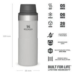 Trigger-Action Travel Mug Classic terminis puodelis, 0,35L šviesiai pilkas kaina ir informacija | Termosai, termopuodeliai | pigu.lt