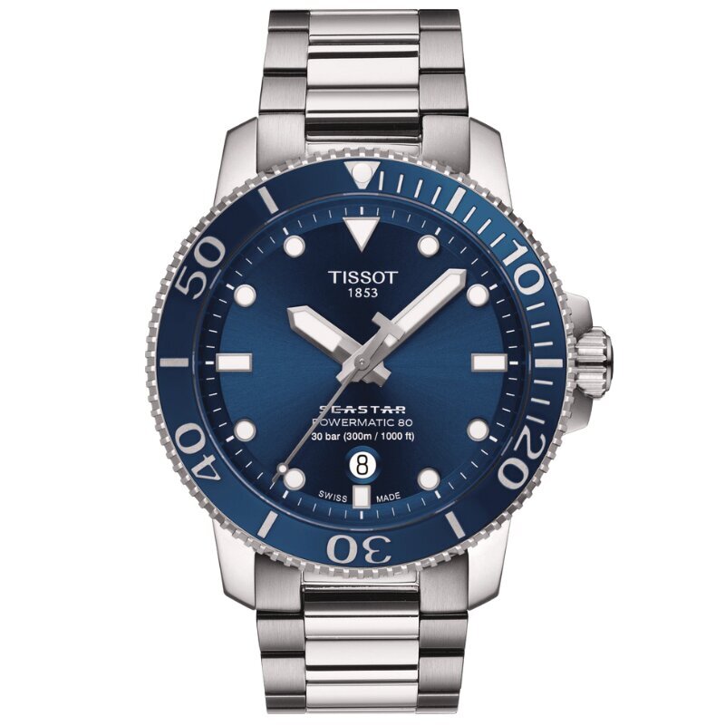 Vyriškas laikrodis Tissot Seastar 1000 Powermatic 80 T120.407.11.041.03 цена и информация | Vyriški laikrodžiai | pigu.lt