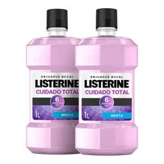 Ополаскиватель для полости рта Listerine Total Care 6-в-1, 2 x 1000 мл цена и информация | Зубные щетки, пасты | pigu.lt