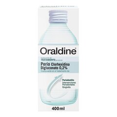 Burnos skalavimo Antiplaque Oraldine Perio Clorhexidina,, 400 ml kaina ir informacija | Dantų šepetėliai, pastos | pigu.lt