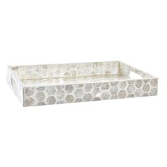 поднос для закусок DKD Home Decor Мозаика Белый Перламутр Boho (30 x 20 x 4 cm) цена и информация | Посуда, тарелки, обеденные сервизы | pigu.lt