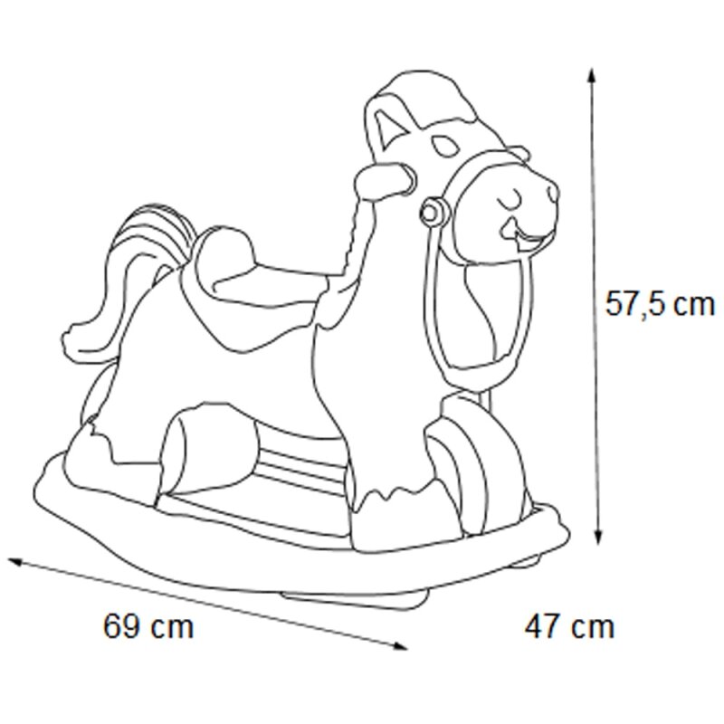 Interaktyvus supamasis arklys su ratukais kaina ir informacija | Žaislai kūdikiams | pigu.lt