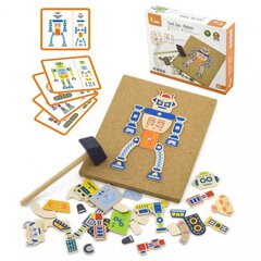 Medinė dėlionė Robotas, 45 elementai kaina ir informacija | Dėlionės (puzzle) | pigu.lt