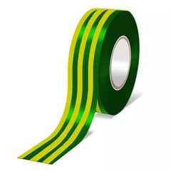 Elektroizoliacine juosta Dedra PVC žaliai-geltona 19mmx10m kaina ir informacija | Mechaniniai įrankiai | pigu.lt