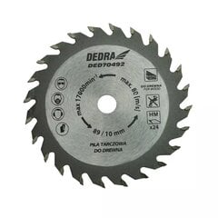 Pjovimo diskas Dedra 89x10Hx1.1x1.8x24T, 1 vnt. kaina ir informacija | Mechaniniai įrankiai | pigu.lt