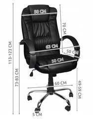 Biuro kėdė Chrome Tilt, juoda цена и информация | Офисные кресла | pigu.lt