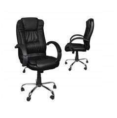 Biuro kėdė Chrome Tilt, juoda kaina ir informacija | Biuro kėdės | pigu.lt