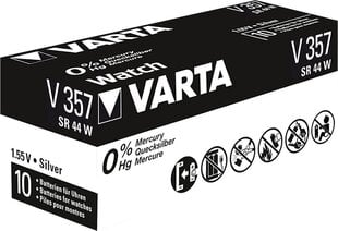 Varta 357 10 шт. цена и информация | Батарейки | pigu.lt